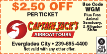 Special Coupon Offer for Capt. Jack&#39;s Airboat Tours